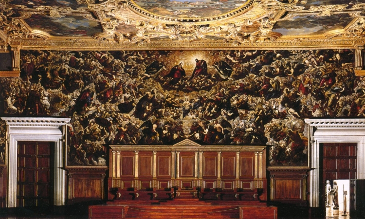 Зал Большого Совета в венецианском Дворце дожей