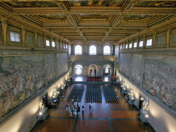 Зал пятисот в Палаццо Веккьо, фото сверху