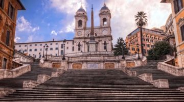 Испанская лестница на карте Рима - описание достопримечательности